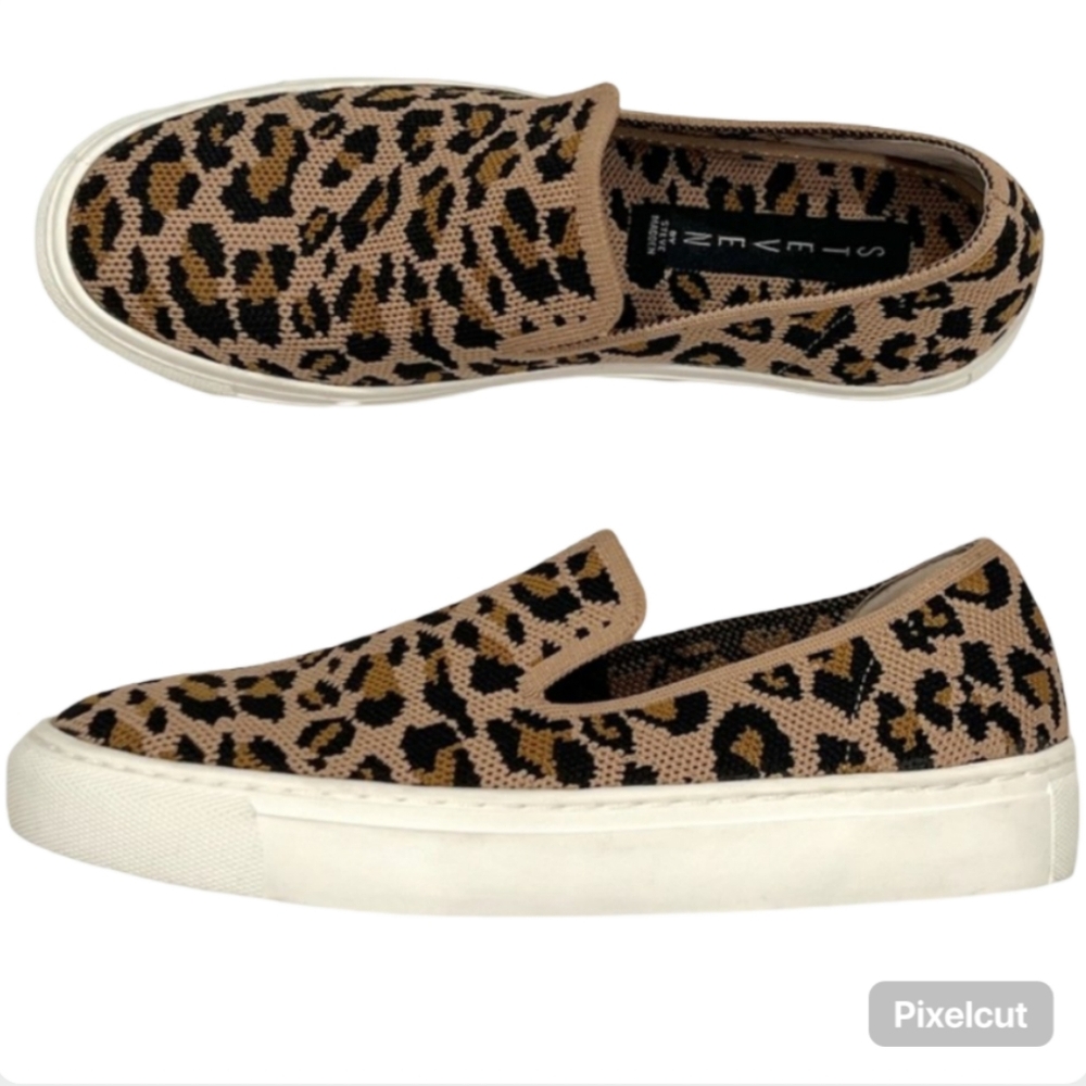 Steven by Steve Madden Kelsea Leopard Print Slip-On Sneakers Size 8.5 - Picture 5 of 10
